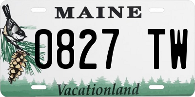 ME license plate 0827TW