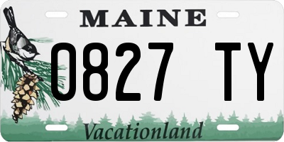 ME license plate 0827TY