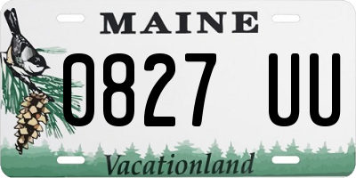 ME license plate 0827UU