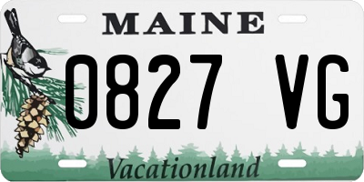 ME license plate 0827VG