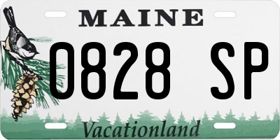 ME license plate 0828SP