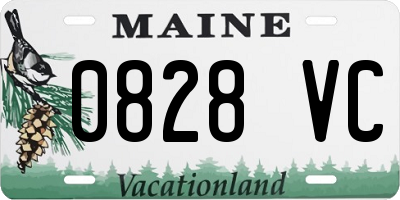 ME license plate 0828VC