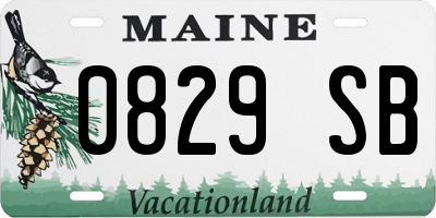 ME license plate 0829SB