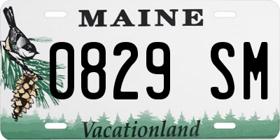 ME license plate 0829SM