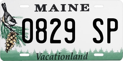 ME license plate 0829SP
