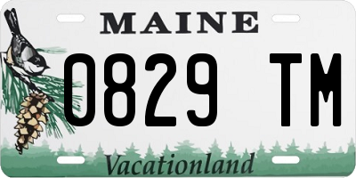 ME license plate 0829TM