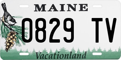 ME license plate 0829TV