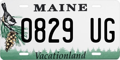 ME license plate 0829UG