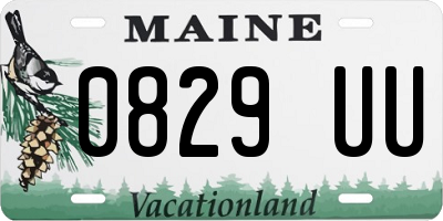 ME license plate 0829UU
