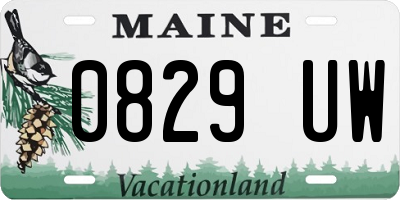 ME license plate 0829UW