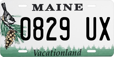 ME license plate 0829UX