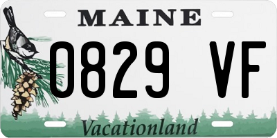 ME license plate 0829VF