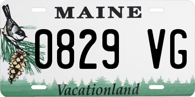 ME license plate 0829VG