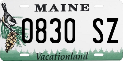 ME license plate 0830SZ
