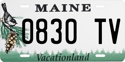 ME license plate 0830TV