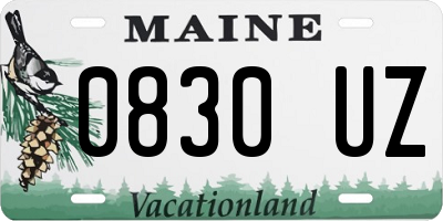 ME license plate 0830UZ