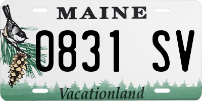 ME license plate 0831SV