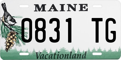 ME license plate 0831TG