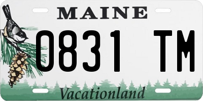 ME license plate 0831TM