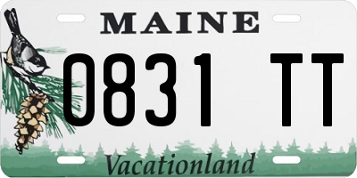 ME license plate 0831TT