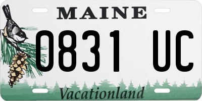 ME license plate 0831UC