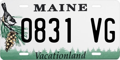 ME license plate 0831VG