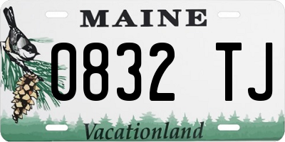 ME license plate 0832TJ