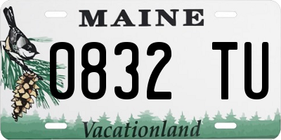 ME license plate 0832TU