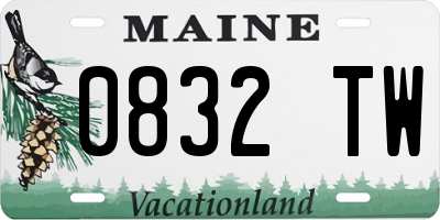 ME license plate 0832TW