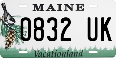 ME license plate 0832UK