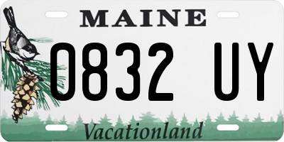 ME license plate 0832UY