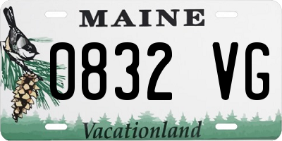 ME license plate 0832VG