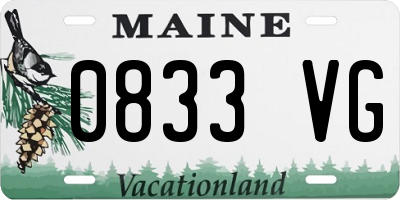 ME license plate 0833VG