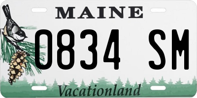 ME license plate 0834SM