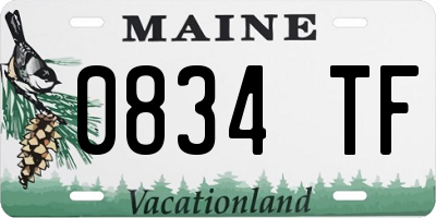ME license plate 0834TF