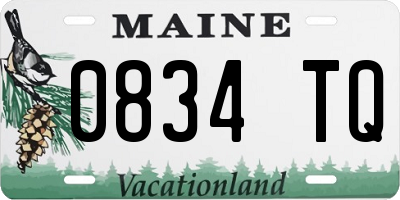 ME license plate 0834TQ