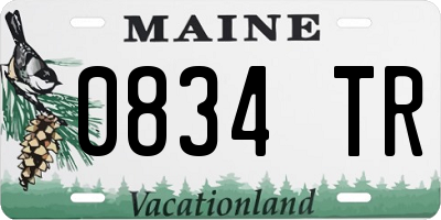 ME license plate 0834TR