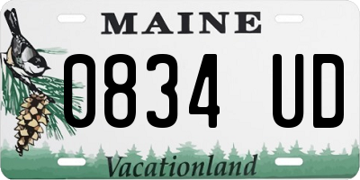 ME license plate 0834UD