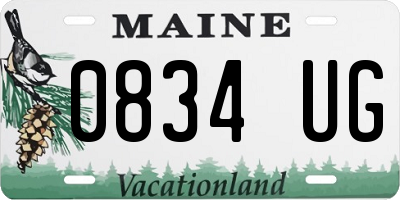 ME license plate 0834UG