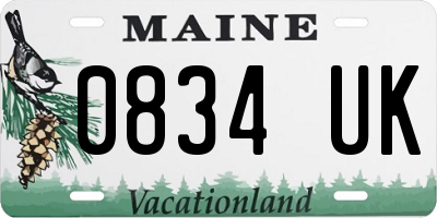 ME license plate 0834UK