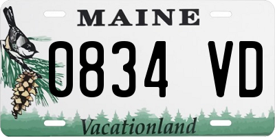 ME license plate 0834VD
