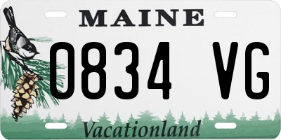 ME license plate 0834VG