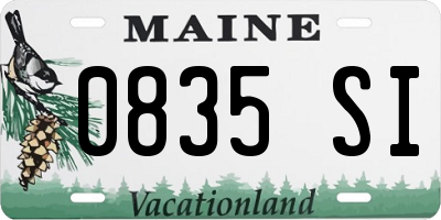 ME license plate 0835SI