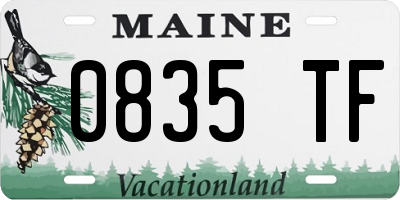 ME license plate 0835TF