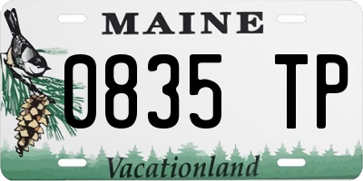 ME license plate 0835TP