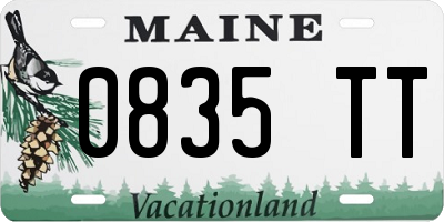 ME license plate 0835TT