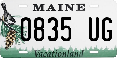 ME license plate 0835UG
