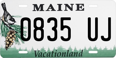 ME license plate 0835UJ