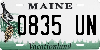 ME license plate 0835UN