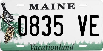 ME license plate 0835VE